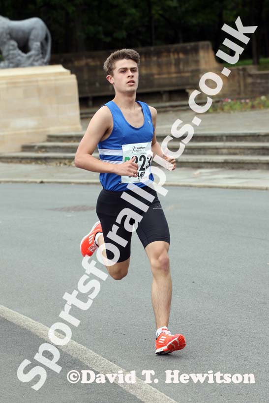 Under-17 mens Morpeth on the 2nd leg at the Northern Road Relays, Blackpool.